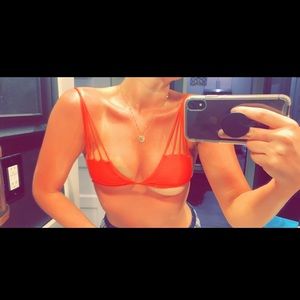 Acacia Red Bikini top